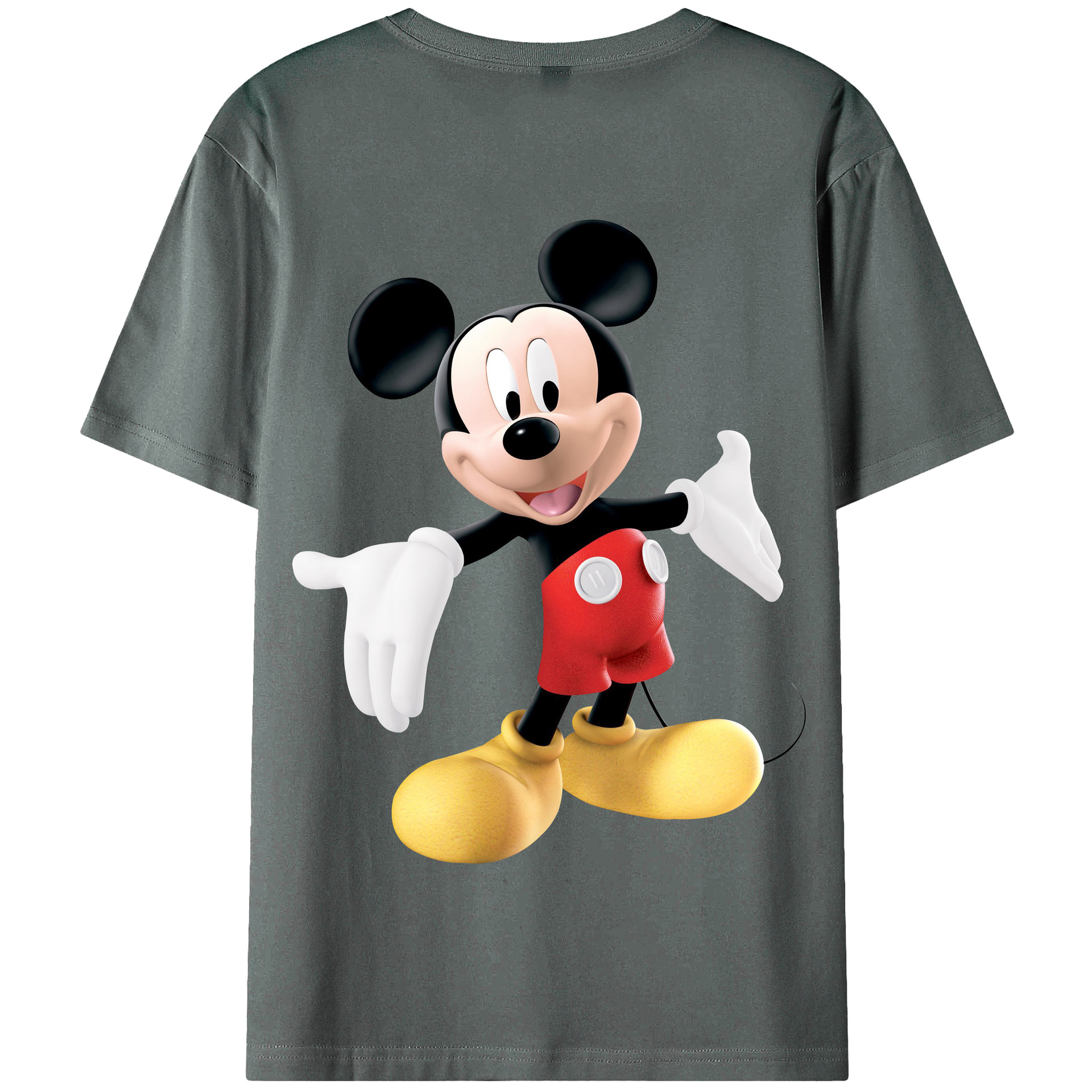 （画像用） ミッキーマウス Mickey Mouse 綿100％半袖Tシャツ（背面プリント）